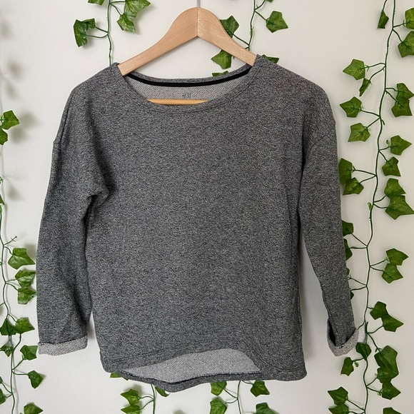 Grey cropped sweatshirt - Picture 2 of 3